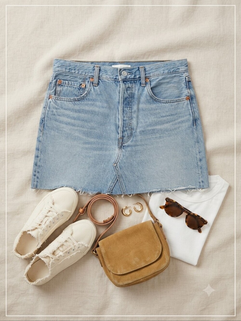 Levis Denim Mini Ribcage Skirt